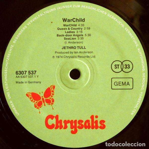 Discos de vinilo: jethro tull 33t war child (germany chrysakis - Foto 2