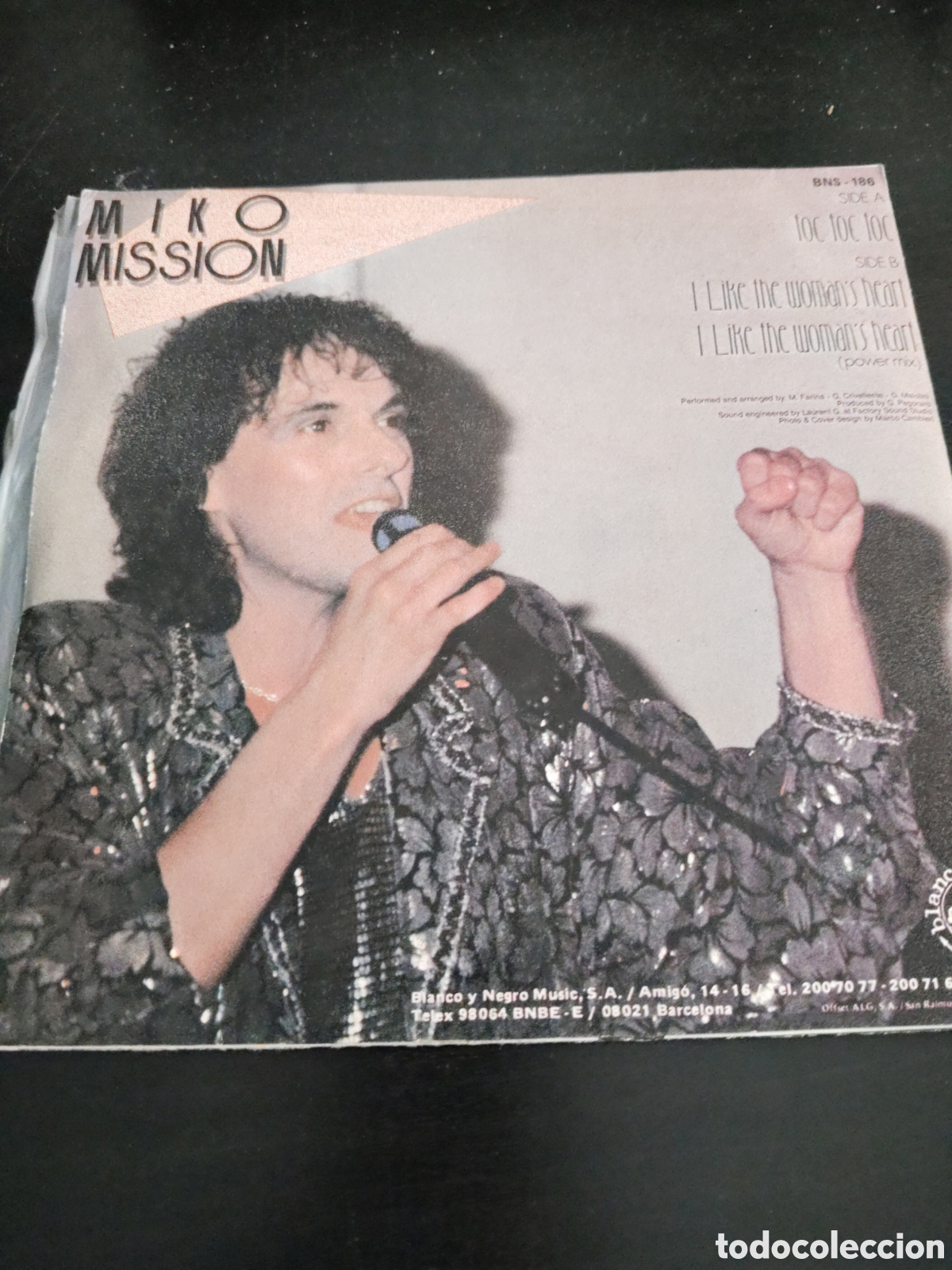 Discos de vinilo: Miko Mission&nbsp;&ndash;&nbsp;Toc Toc Toc. Vinilo 7&rdquo; single promo 1987 Espa&ntilde;a - Foto 2