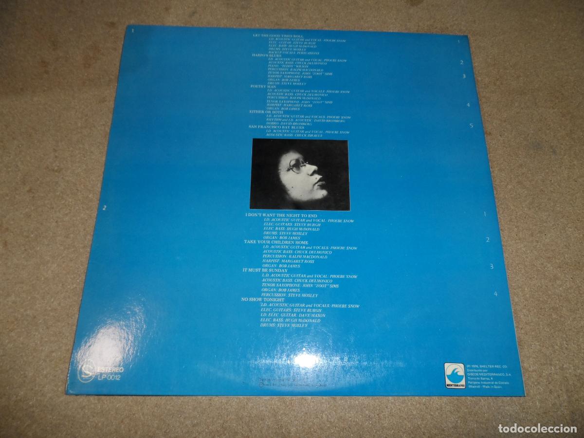 Discos de vinilo: PHOEBE SNOW - PHOEBE SNOW (SPAIN 1976) - Foto 3