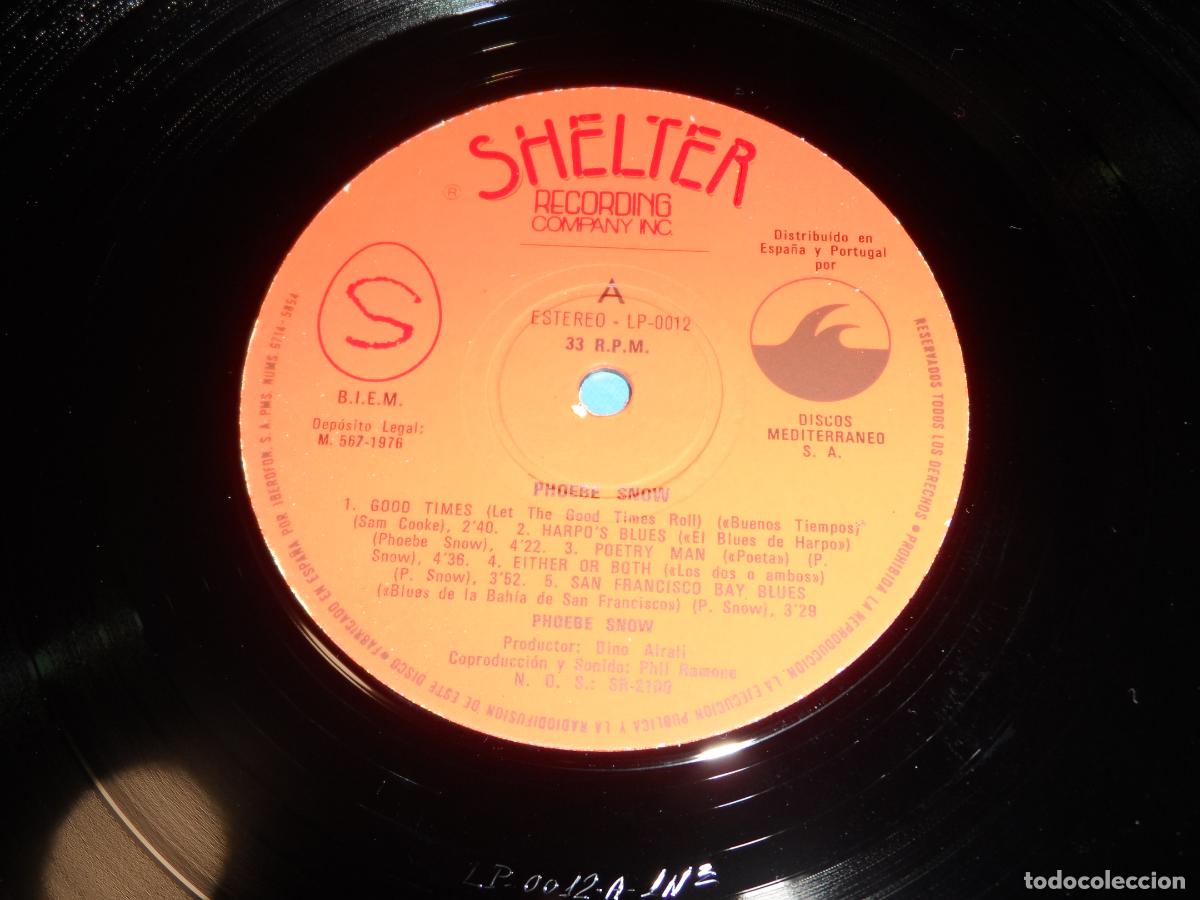 Discos de vinilo: PHOEBE SNOW - PHOEBE SNOW (SPAIN 1976) - Foto 4