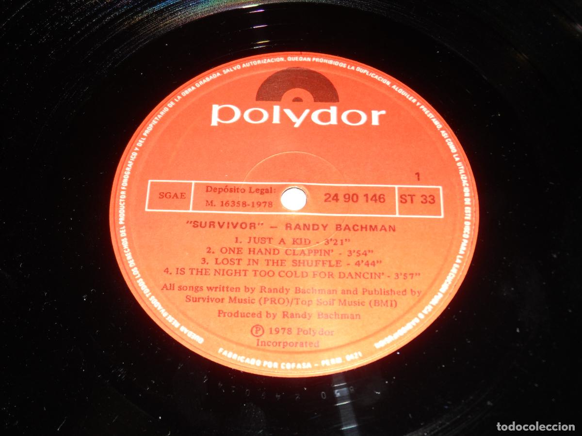 Discos de vinilo: Randy Bachman - Survivor (SPAIN 1978) - Foto 4