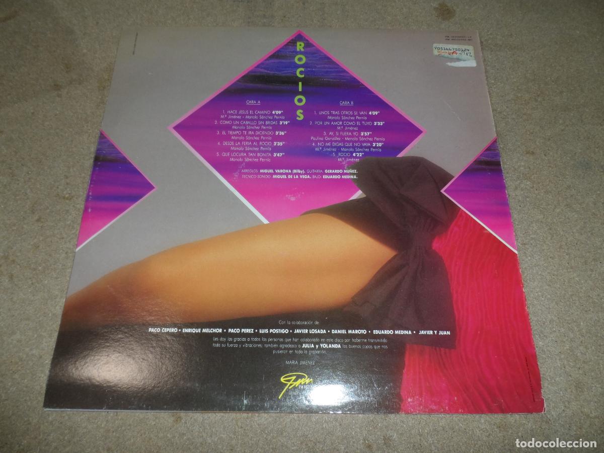 Discos de vinilo: Mar&iacute;a Jim&eacute;nez - Rocios (SPAIN 1988) - Foto 2