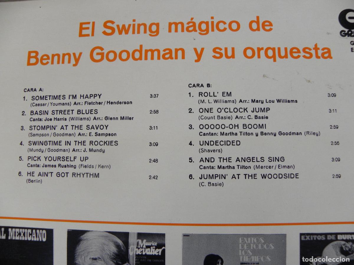 Discos de vinilo: BENNY GOODMAN Y SU ORQUESTA -LP 1974 - Foto 3