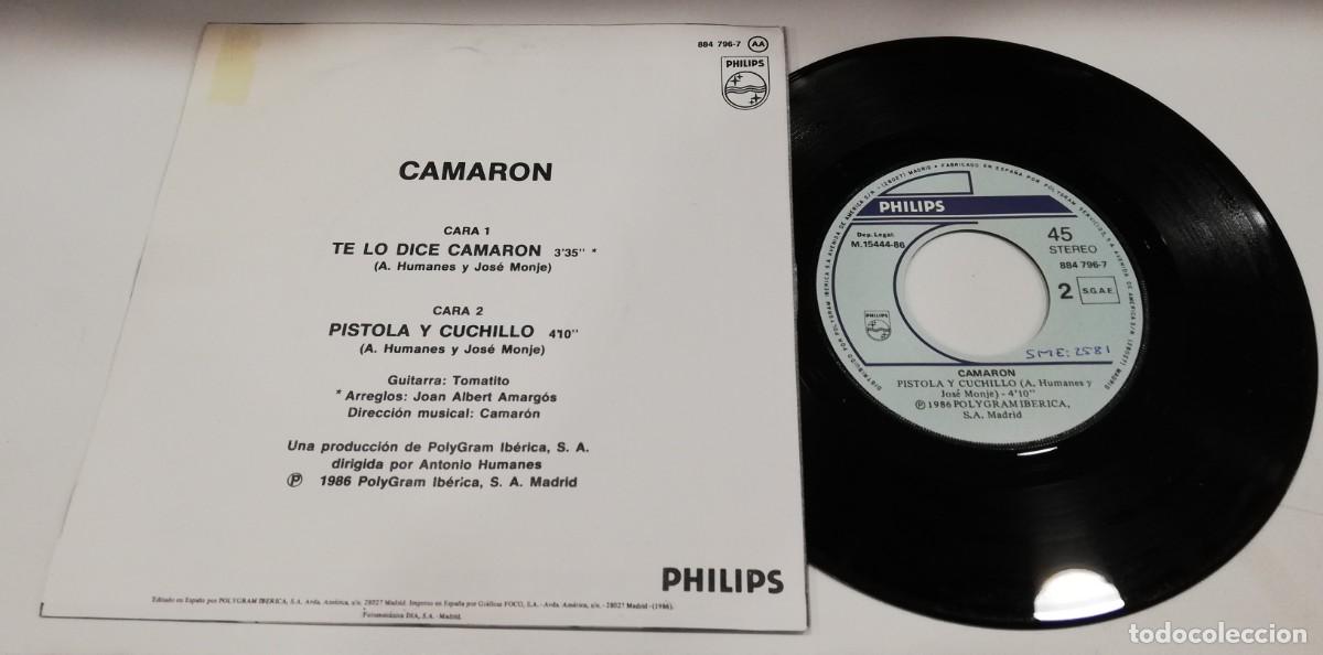 Discos de vinilo: SCO36-Camar&oacute;n - Te Lo Dice Camar&oacute;n (7&rdquo;, Single) - Foto 2