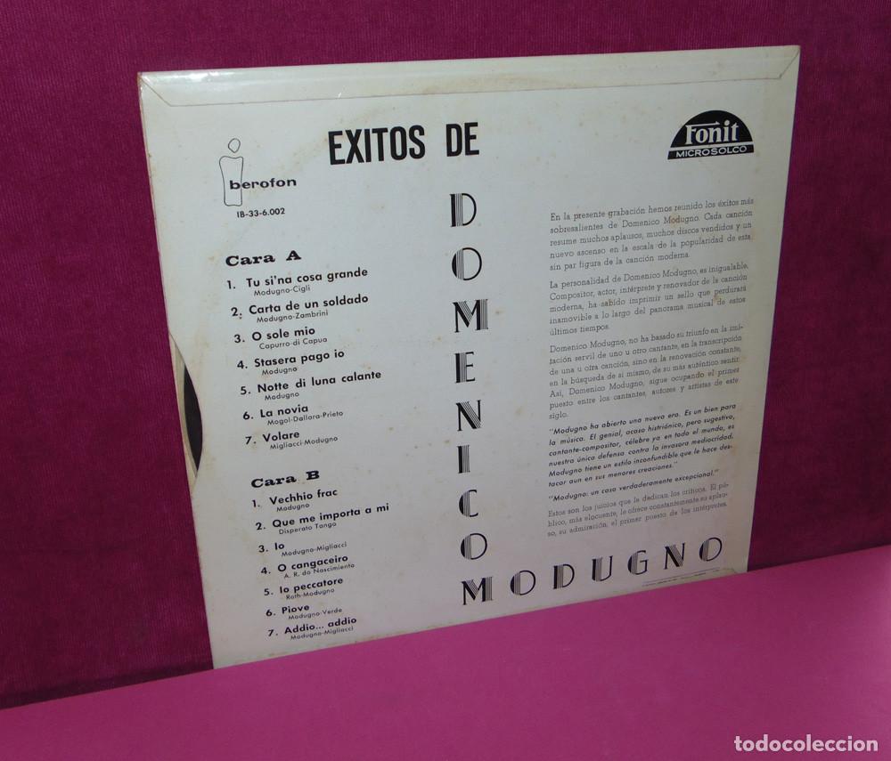 Discos de vinilo: EXITOS DE DOMENICO MODUGNO - LP FONIT ESPA&Ntilde;A 1965 - Foto 4