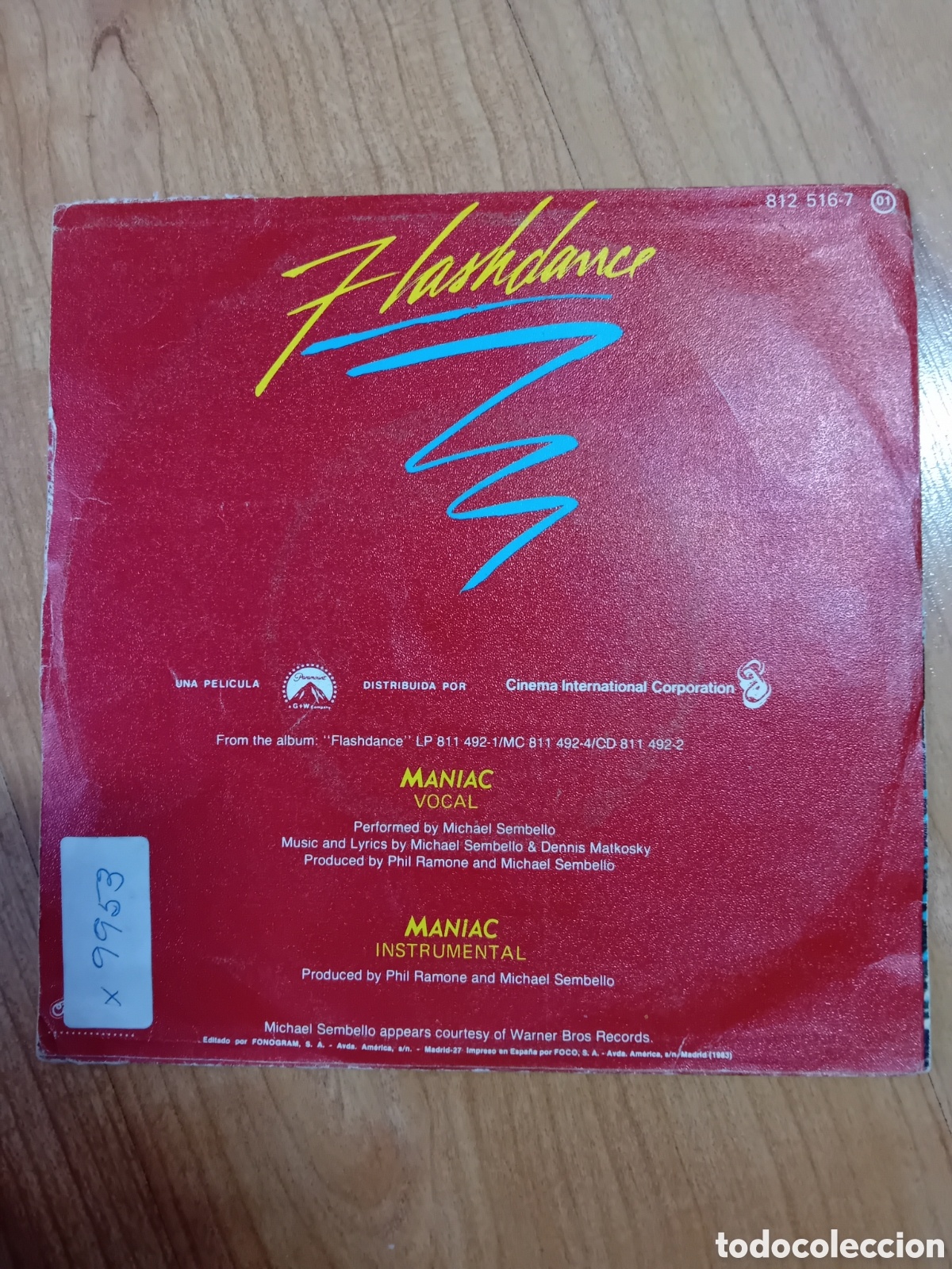 Discos de vinilo: MICHAEL SEMBELLO. FLASHDANCE. MANIAC - Foto 2