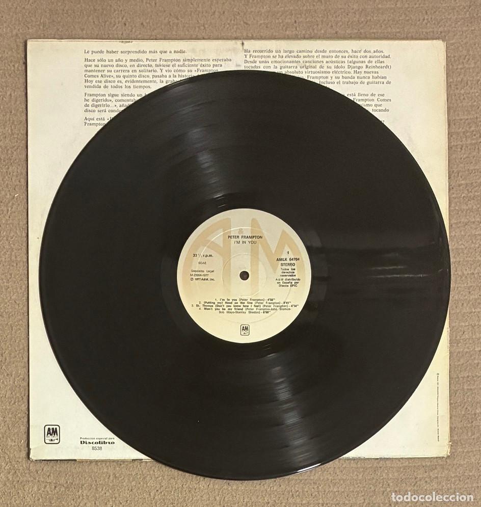 Discos de vinilo: LP. PETER FRAMPTON. I&acute;M IN YOU (093VIN) - Foto 3