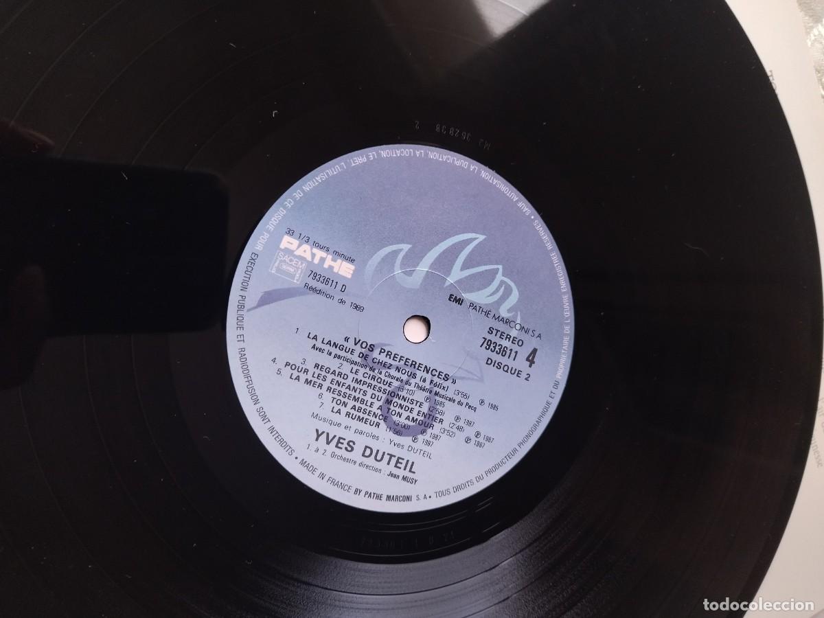 Discos de vinilo: Yves Duteil &ndash; Vos Pr&eacute;f&eacute;rences, 2 lps - Foto 5