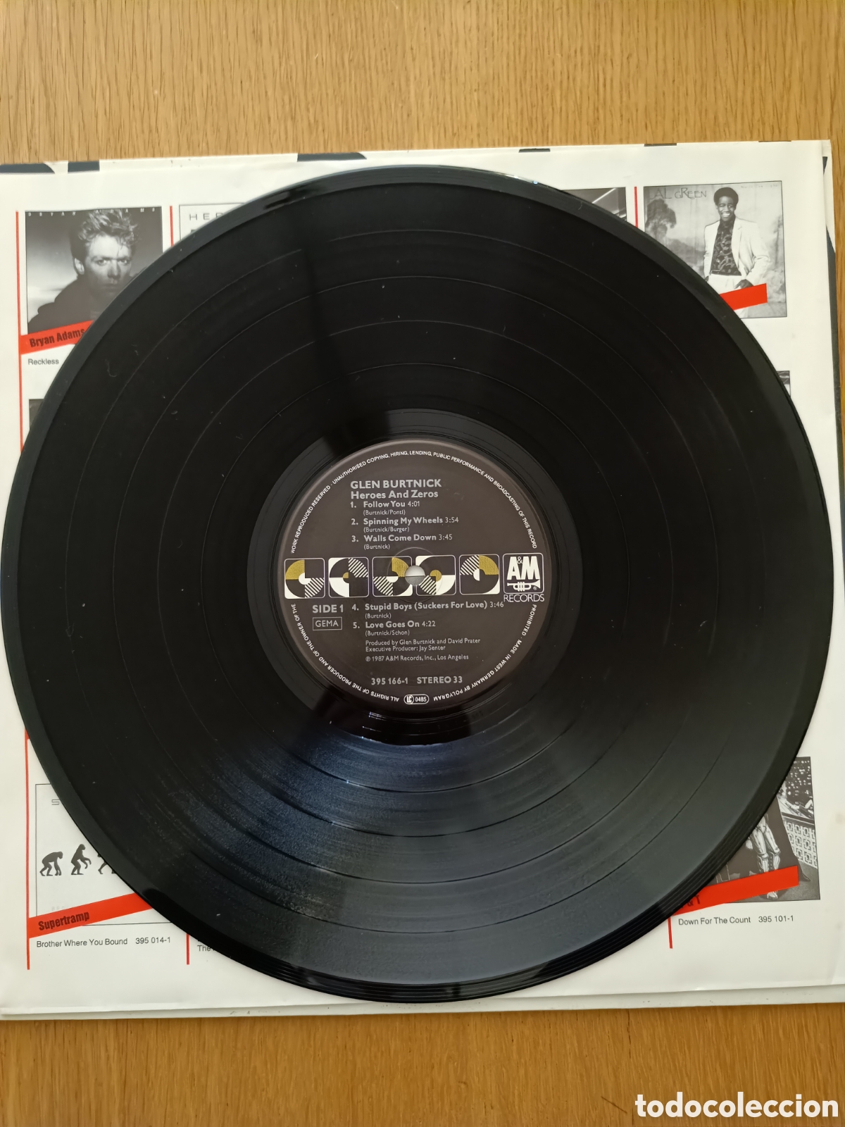 Discos de vinilo: Glen Burtnick LP H&eacute;roes & Zeros - Foto 3