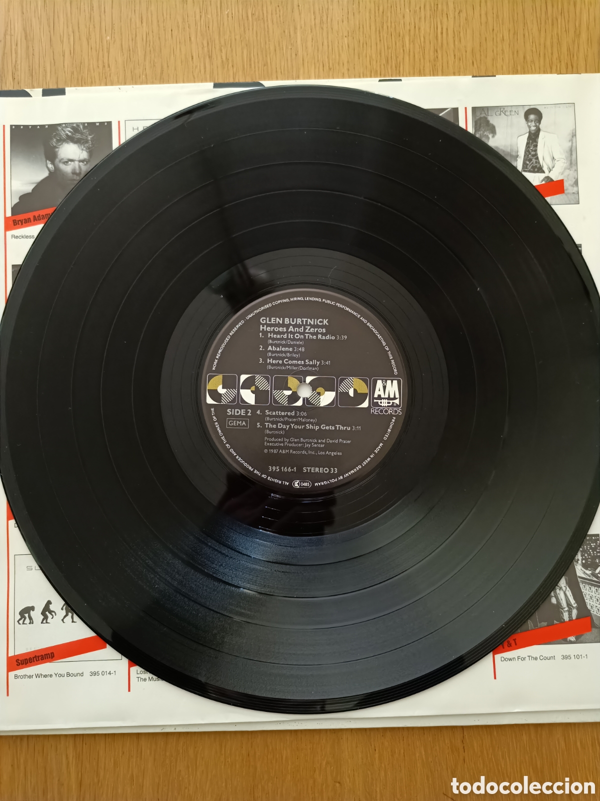 Discos de vinilo: Glen Burtnick LP H&eacute;roes & Zeros - Foto 5