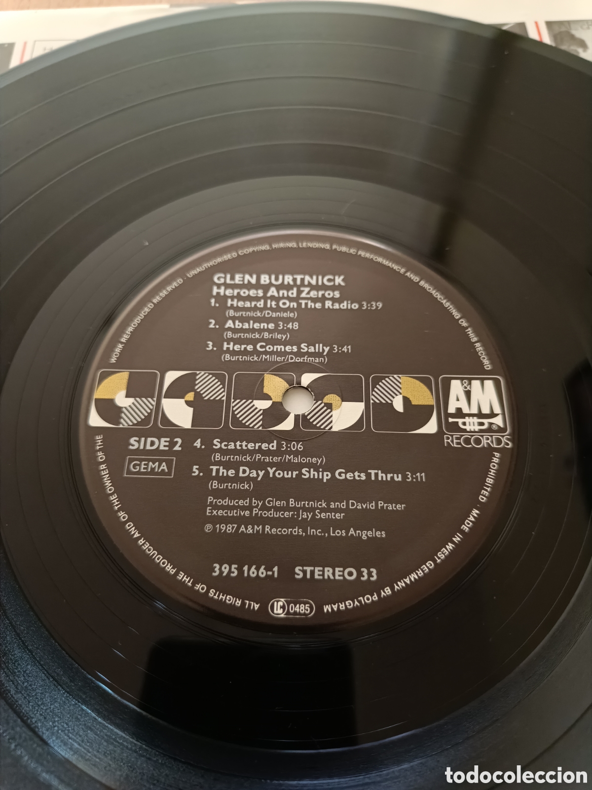 Discos de vinilo: Glen Burtnick LP H&eacute;roes & Zeros - Foto 6