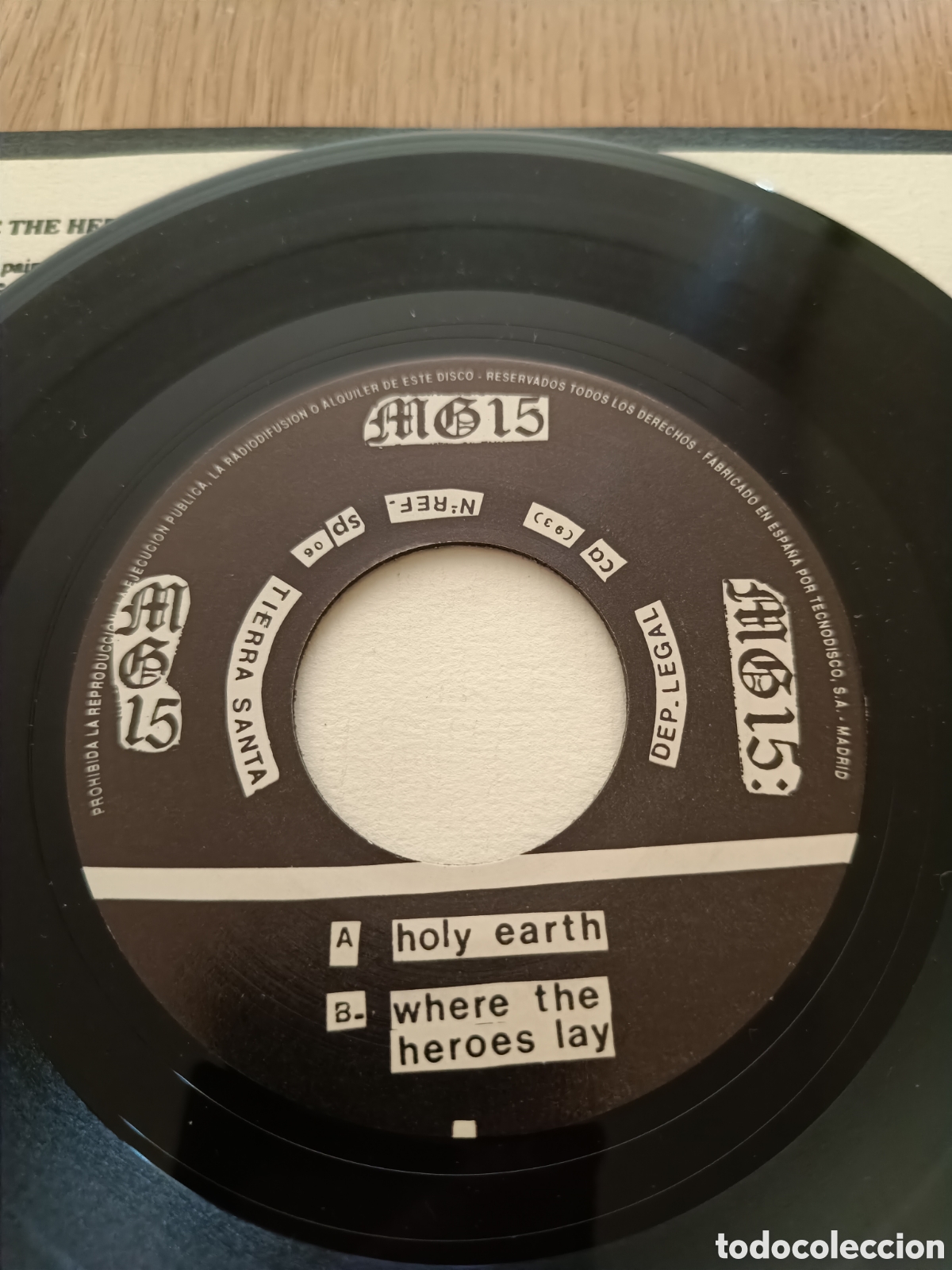 Discos de vinilo: MG-15 7&rdquo; Holy Earth (Raro) - Foto 4