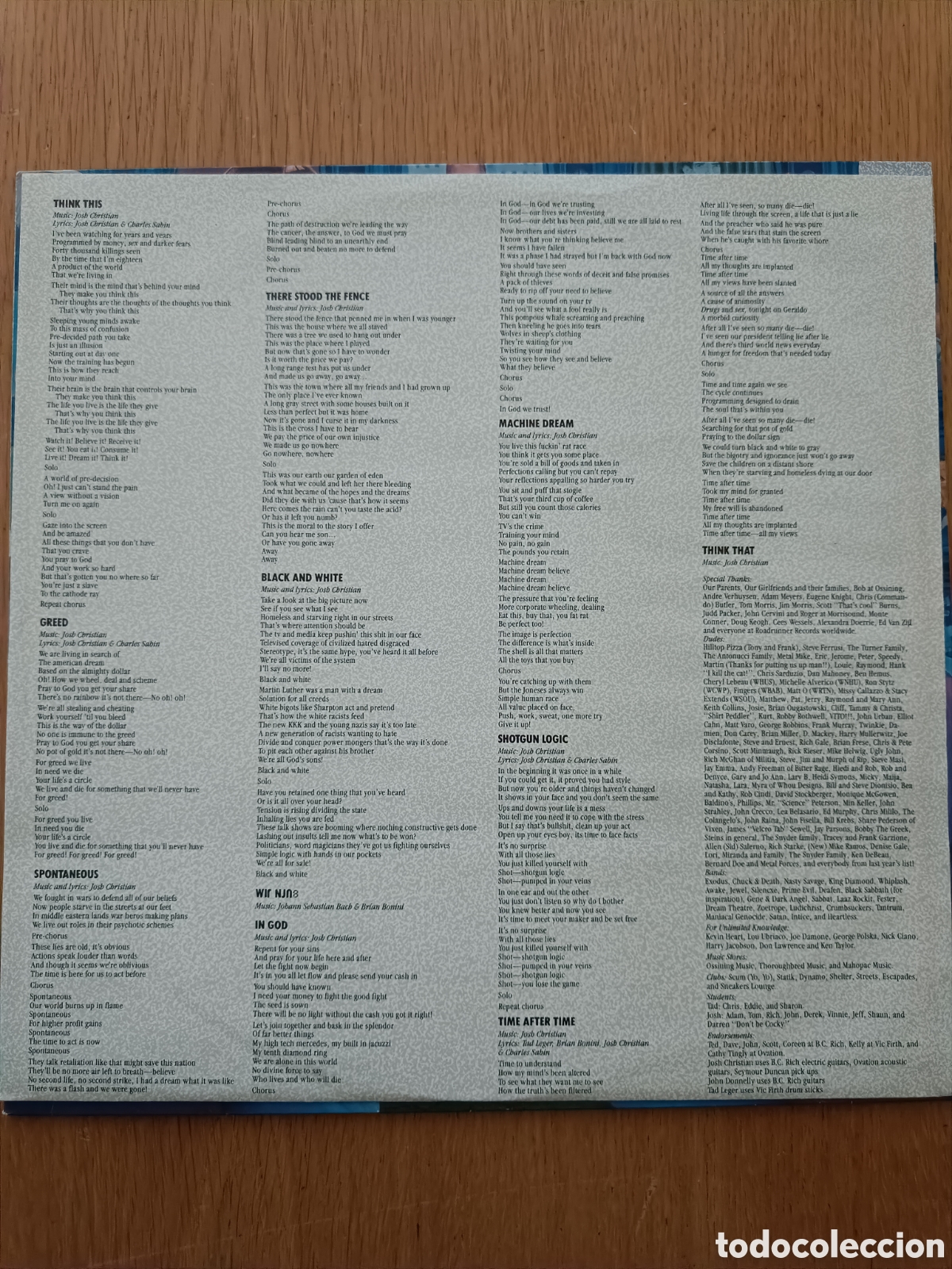 Discos de vinilo: Toxik LP Think This (1989) - Foto 8
