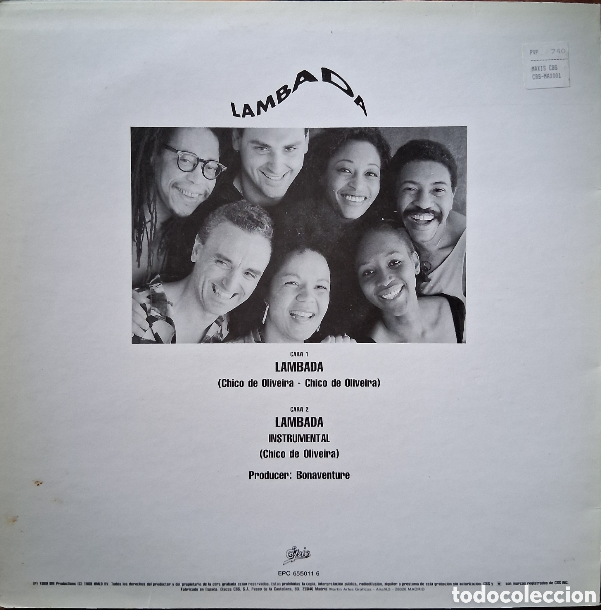 Discos de vinilo: Maxi LP: &rdquo;LAMBADA&rdquo; de Kaoma. - Foto 2