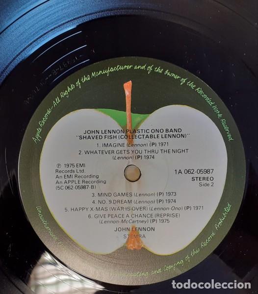 Discos de vinilo: Lennon Plastic Ono Band Shaved Fish EX EX - Foto 3