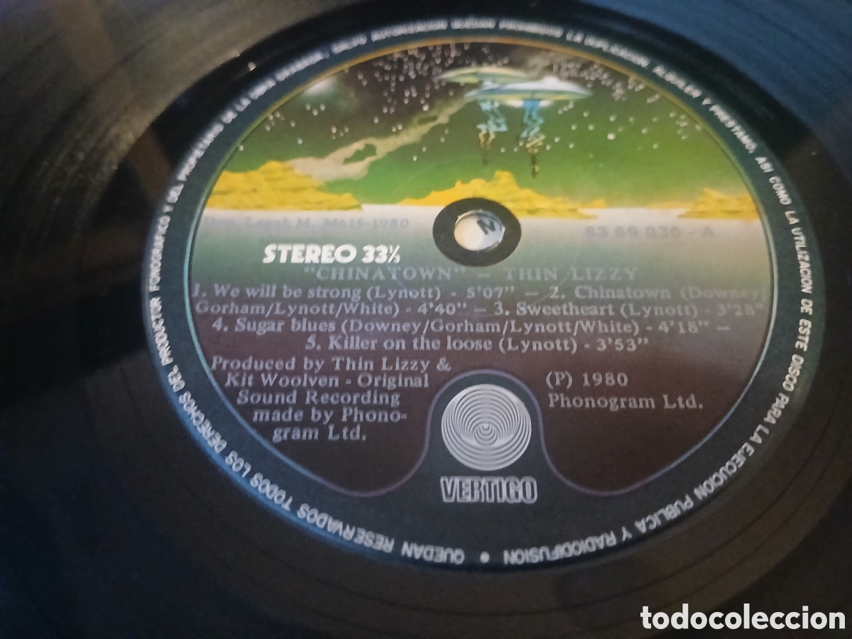 Discos de vinilo: THIN LIZZY - CHINATOWN - SPAIN - VERTIGO - LM - - Foto 3