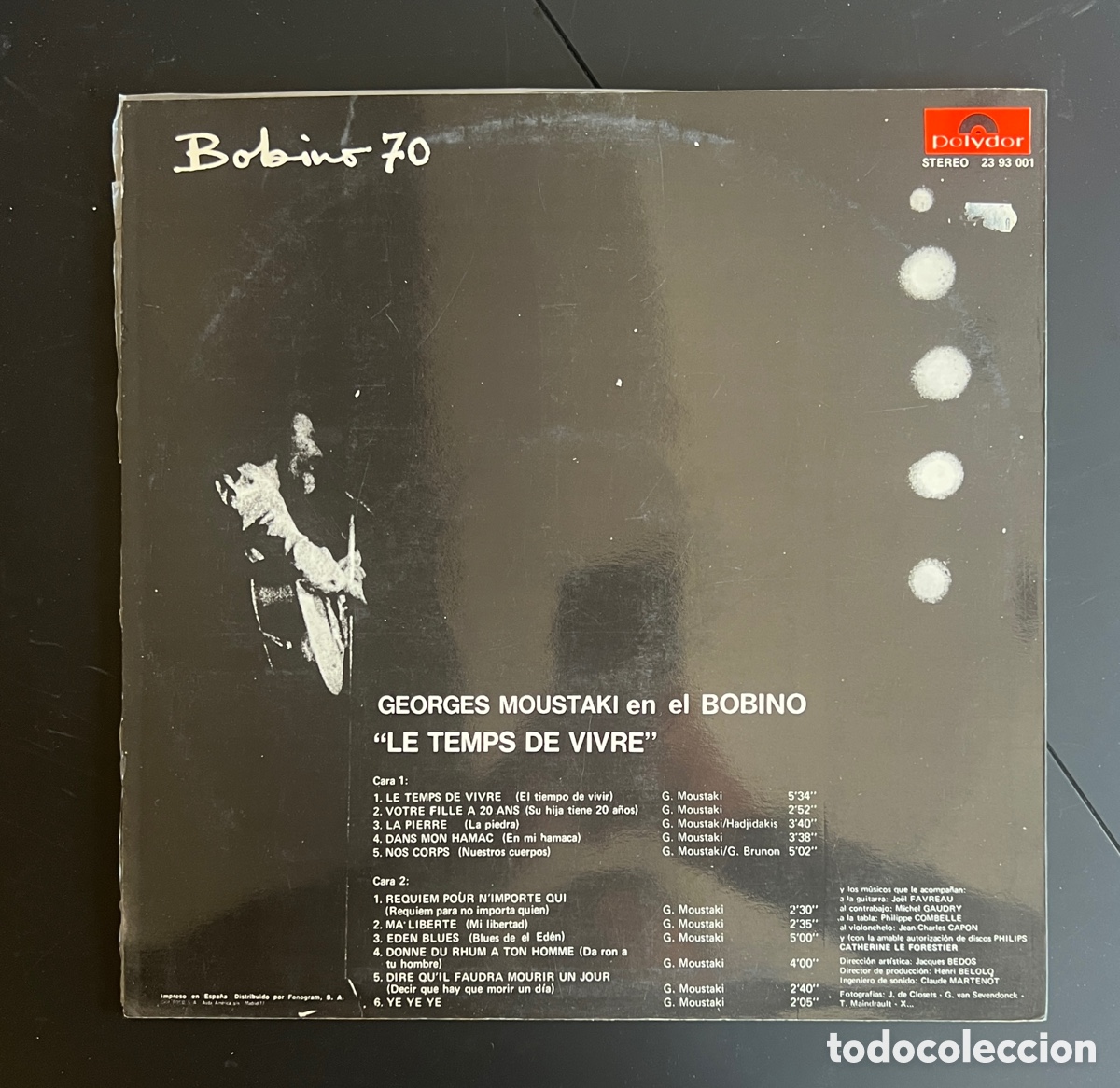 Discos de vinilo: GEORGES MOUSTAKI - BOBINO 70 - LP - Foto 2