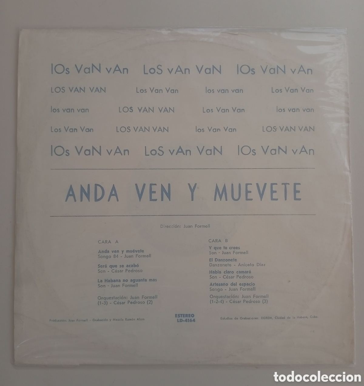 Discos de vinilo: Los Van Van - Anda ven y mu&eacute;vete, Cuba, Lp - Foto 2