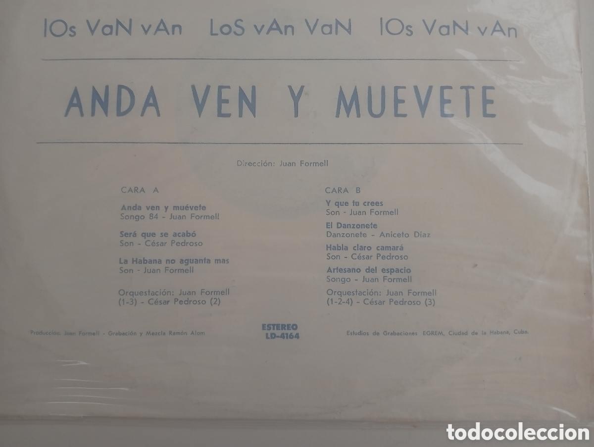 Discos de vinilo: Los Van Van - Anda ven y mu&eacute;vete, Cuba, Lp - Foto 3
