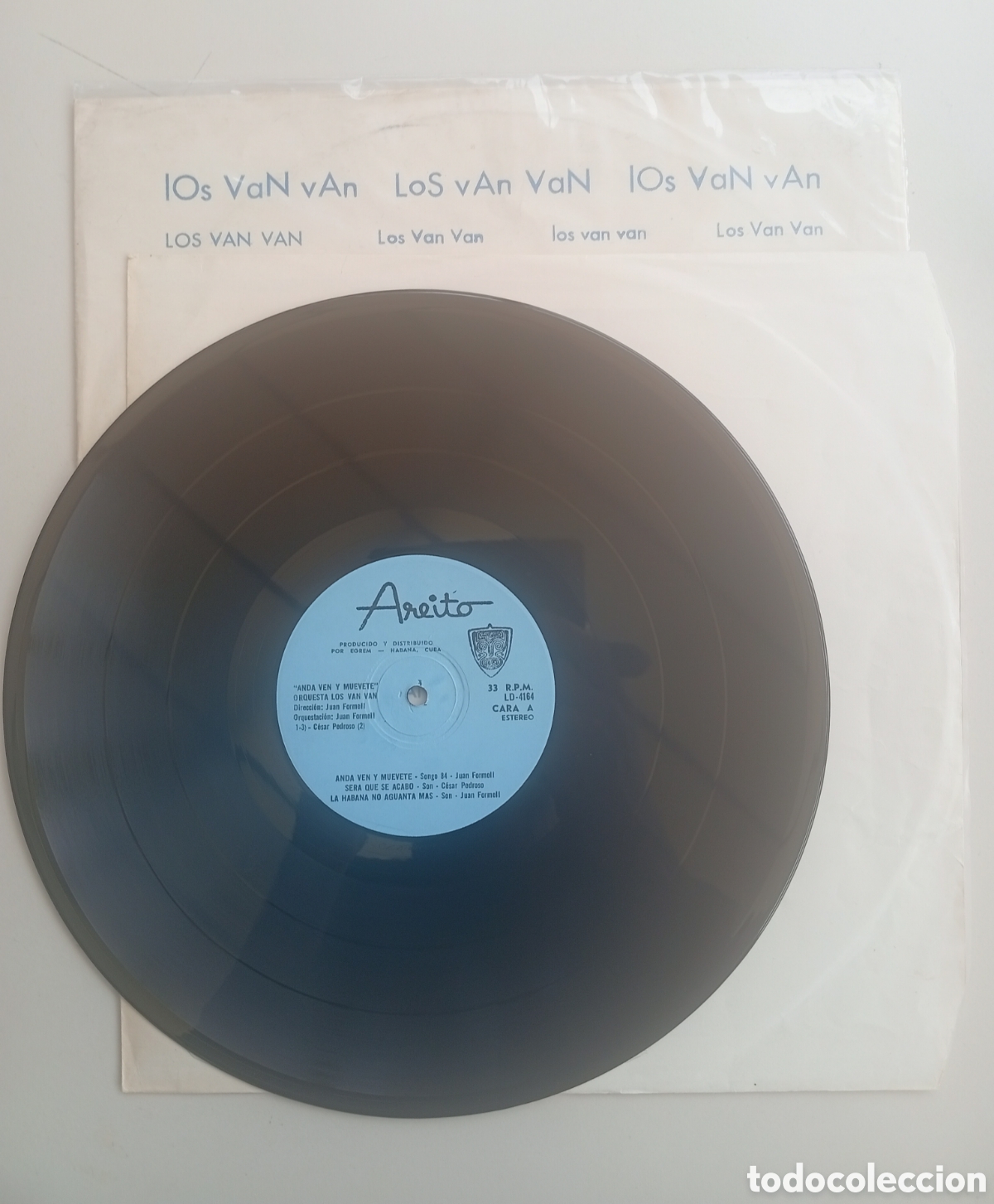 Discos de vinilo: Los Van Van - Anda ven y mu&eacute;vete, Cuba, Lp - Foto 4