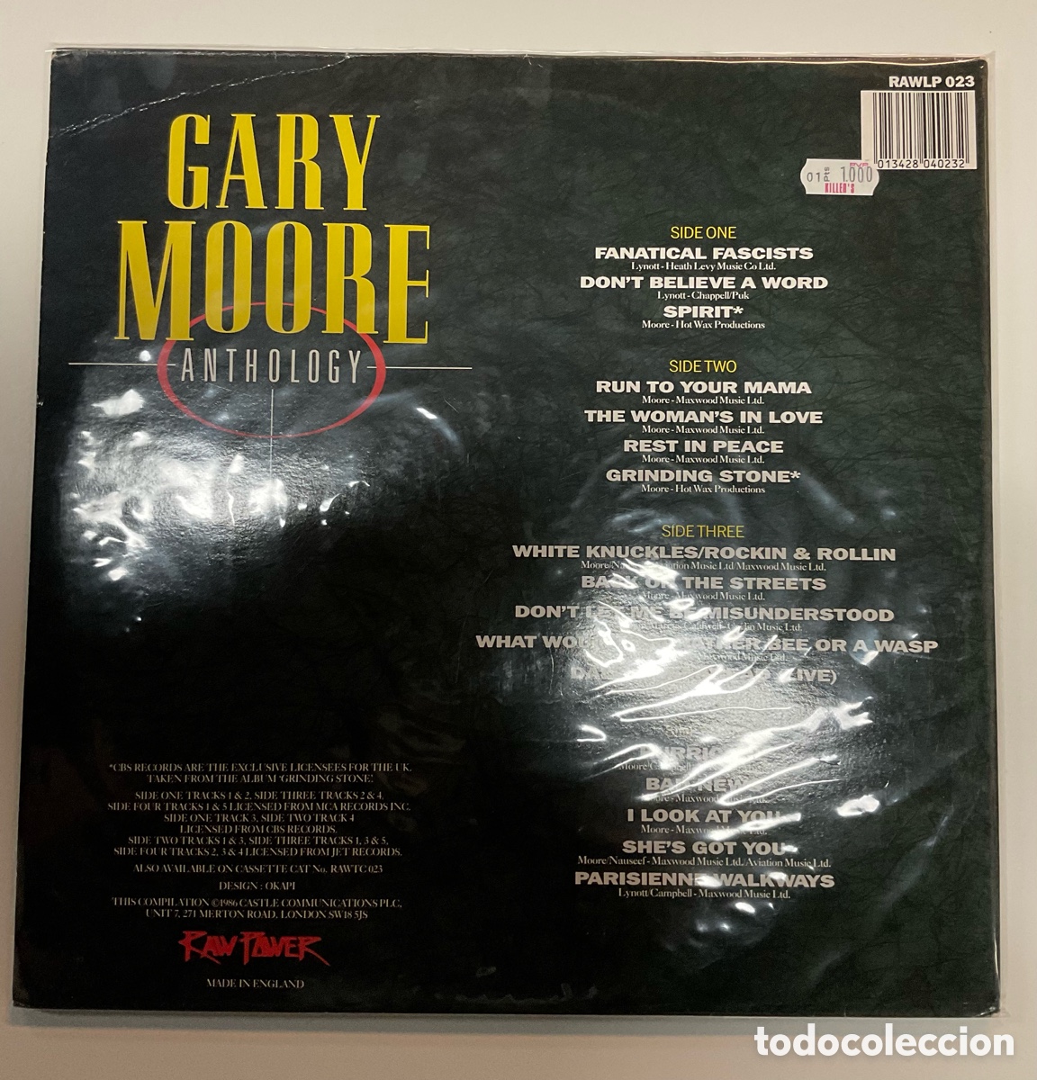 Discos de vinilo: GARY MOORE. Anthology. UK. - Foto 2