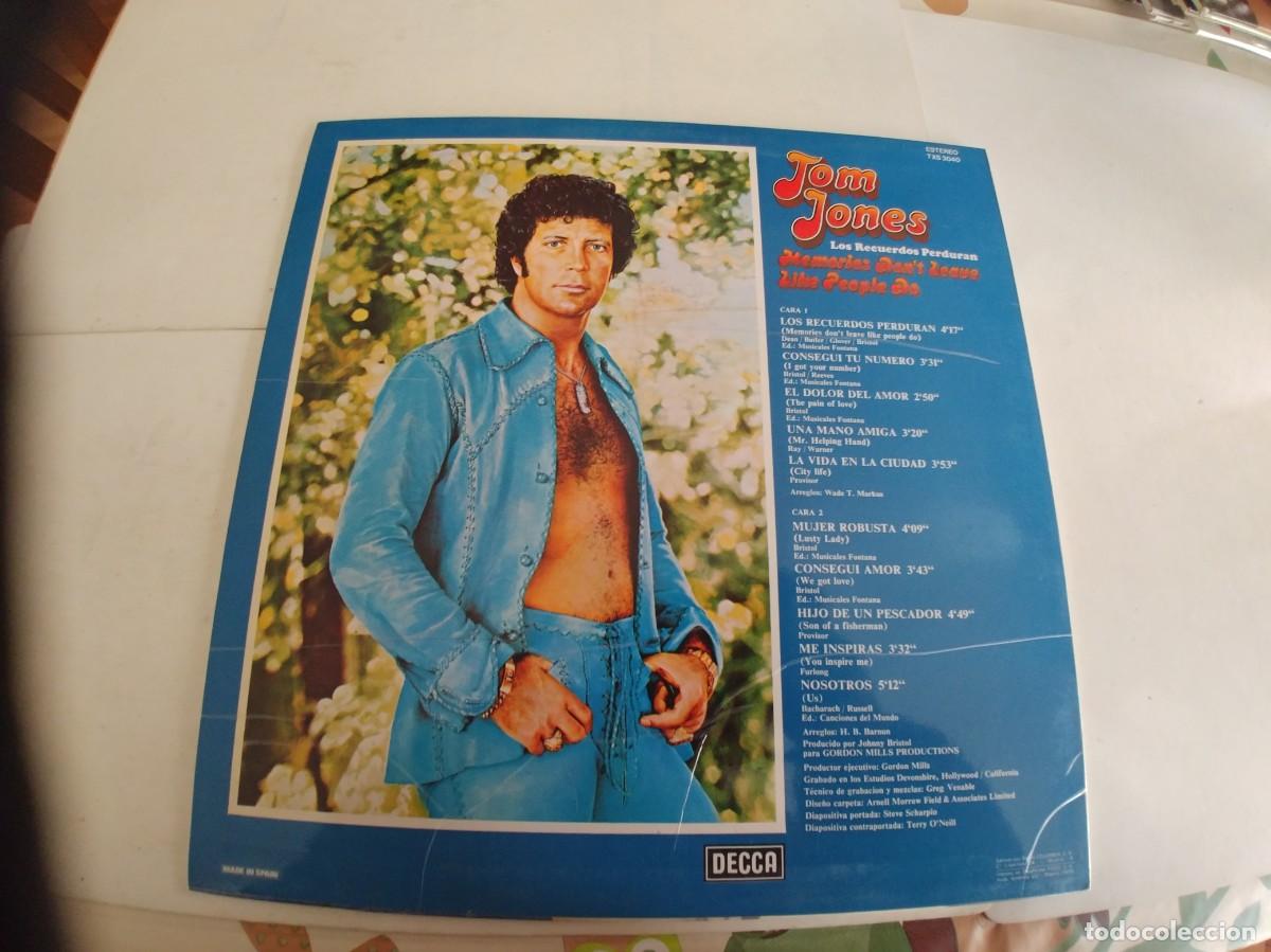 Discos de vinilo: TOM JONES-LP LOS RECUERDOS PERDURAN - Foto 2