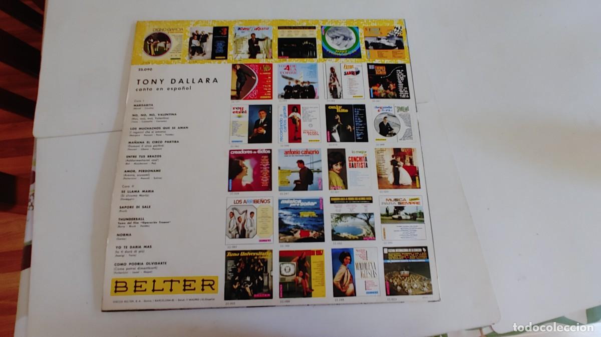 Discos de vinilo: TONY DALLARA-LP CANTA EN ESPA&Ntilde;OL - Foto 2