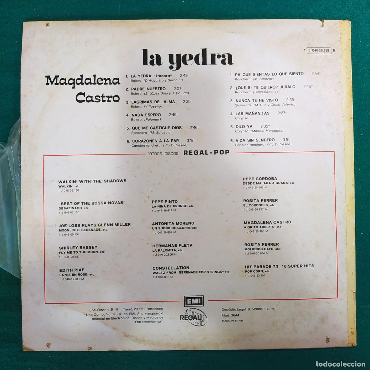 Discos de vinilo: Magdalena Castro &ndash; La Yedra - Foto 2