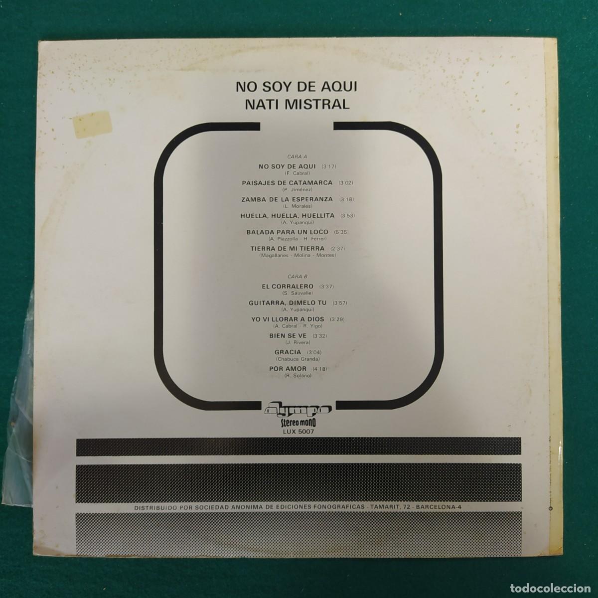 Discos de vinilo: Nati Mistral &ndash; No Soy De Aqu&iacute; - Foto 2