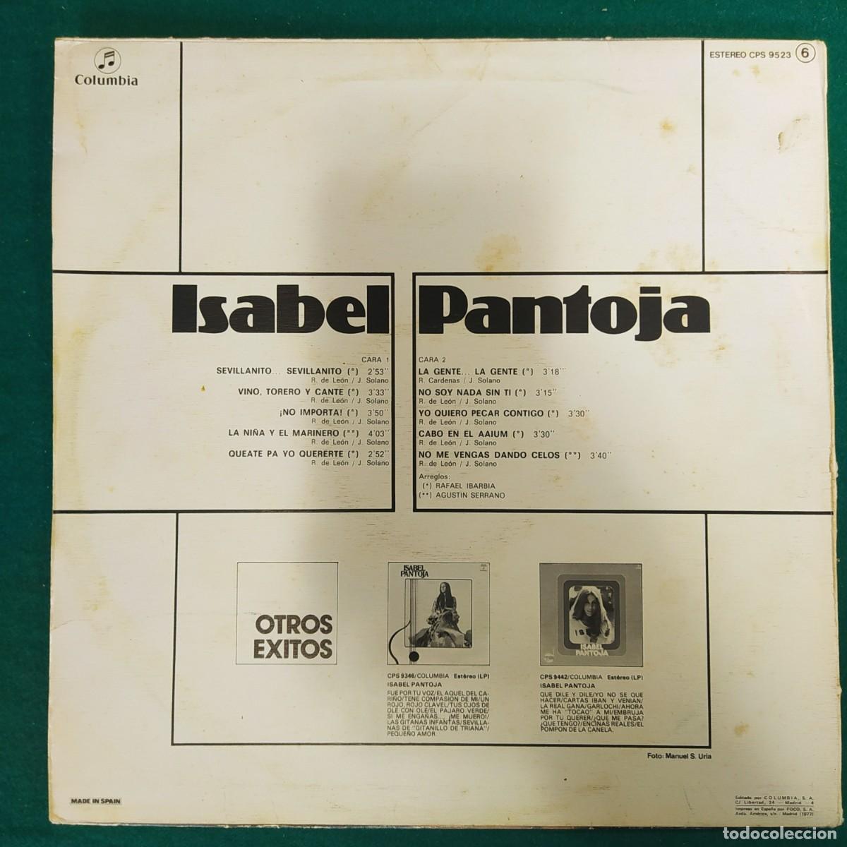 Discos de vinilo: Isabel Pantoja &ndash; Isabel Pantoja - Foto 2