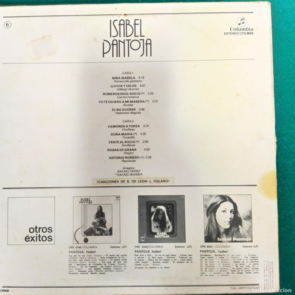 Discos de vinilo: Isabel Pantoja &ndash; Ni&ntilde;a Isabela - Foto 2