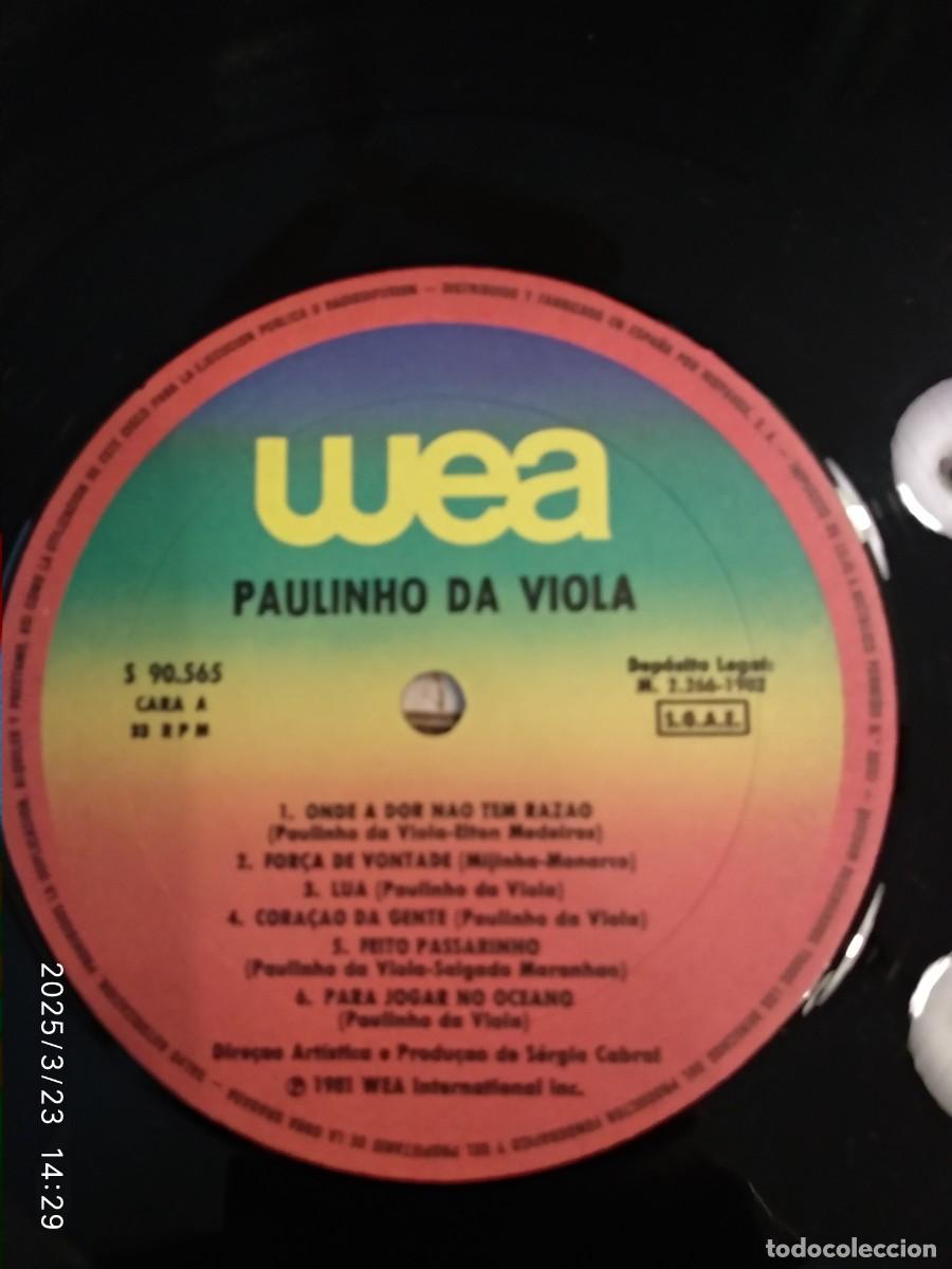 Discos de vinilo: PAULINHO DA VIOLA - IDEM SELLO WEA 1982. - Foto 3