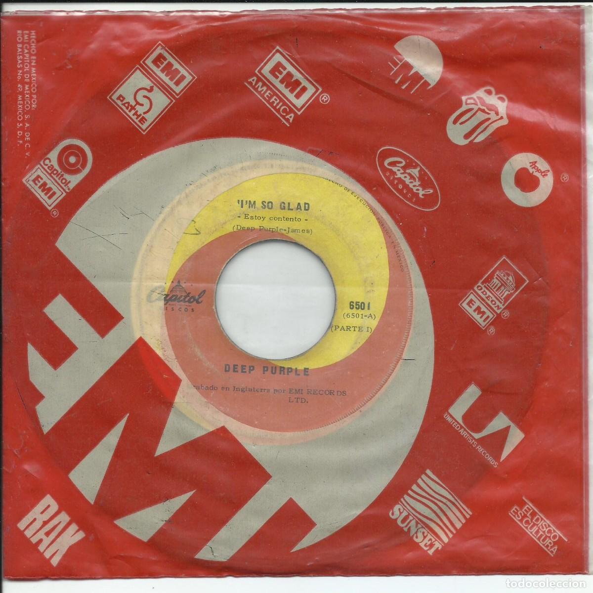 Discos de vinilo: Deep Purple &ndash; IM So Glad SINGLE Capitol 6501 MEXICO - Foto 1