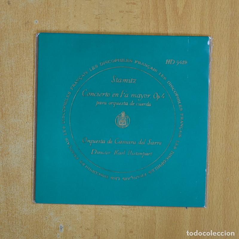 Discos de vinilo: STAMITZ - CONCIERTO EN FA MAYOR OP 4 - EP - Foto 1