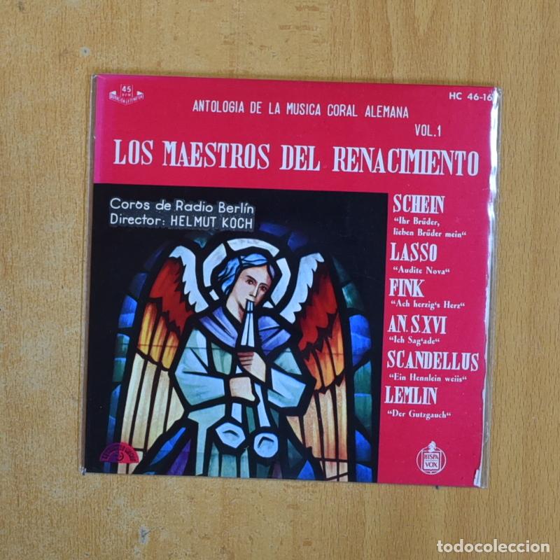 Discos de vinilo: VARIOS - LOS MAESTROS DEL RENACIMIENTO - EP - Foto 1