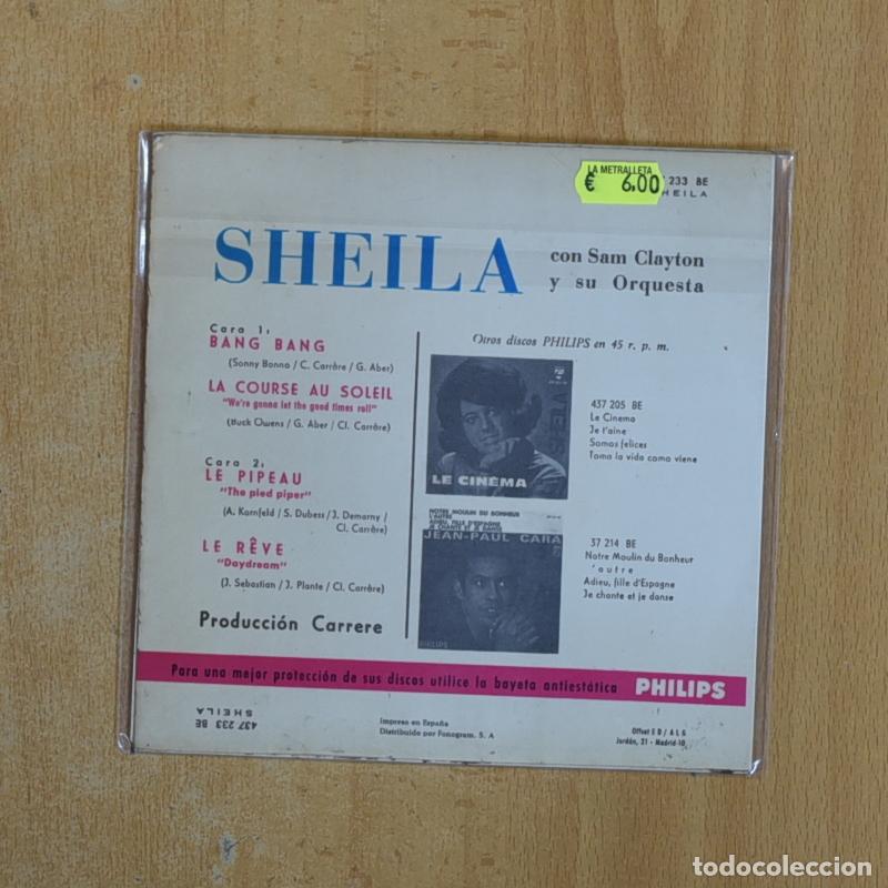 Discos de vinilo: SHEILA - BANG BANG + 3 - EP - Foto 2