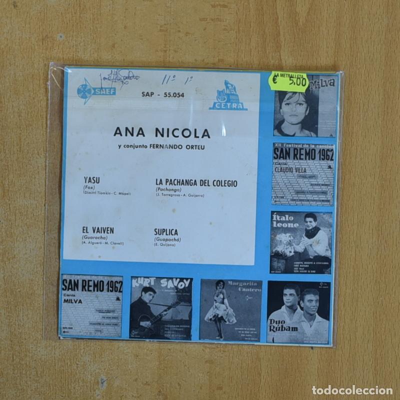 Discos de vinilo: ANA NICCOLA - YASSU + 3 - EP - Foto 2