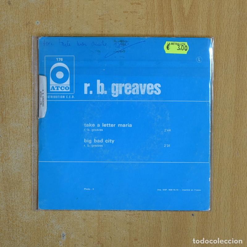 Discos de vinilo: R B GREAVES - TAKE A LETTER MARIA - SINGLE - Foto 2