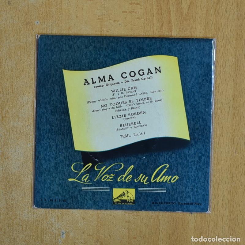 Discos de vinilo: ALMA COGAN - WILLIE CAN + 3 - EP - Foto 1
