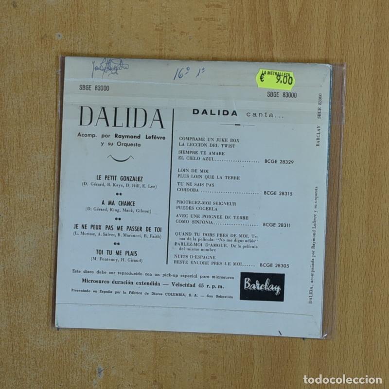 Discos de vinilo: DALIDA - LE PETIT GONZALEZ + 3 - EP - Foto 2