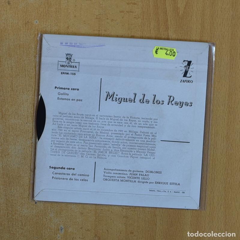 Discos de vinilo: MIGUEL DE LOS REYES - GALLITO + 3 - EP - Foto 2