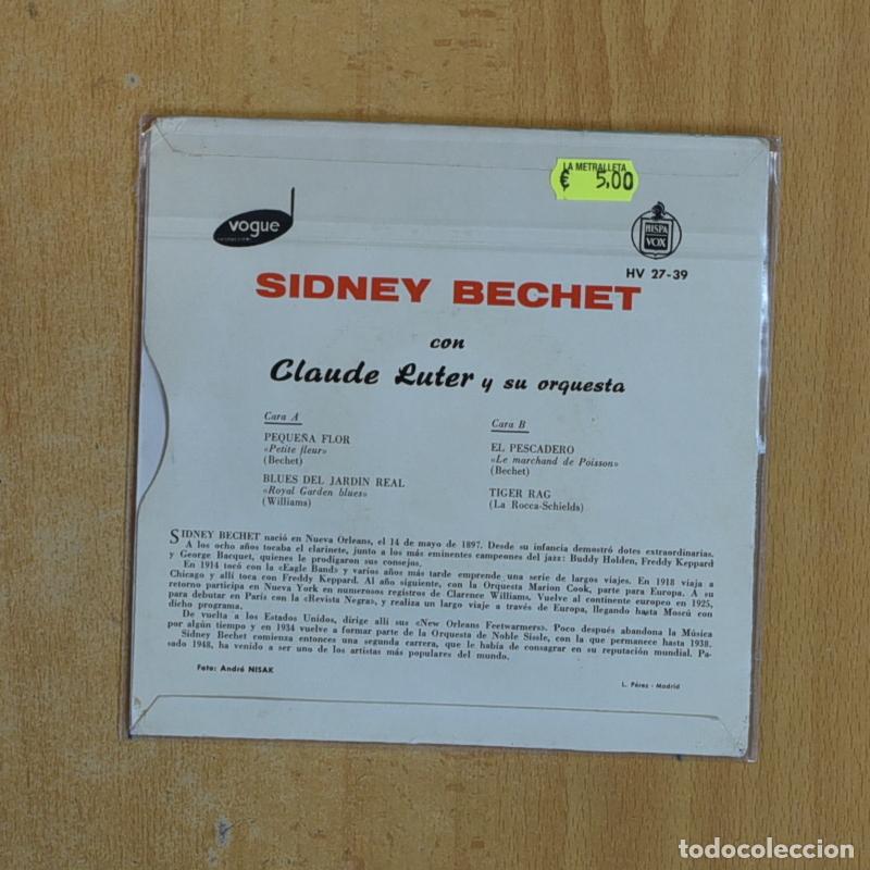 Discos de vinilo: SIDNEY BECHET - PEQUE&Ntilde;A FLOR + 3 - EP - Foto 2