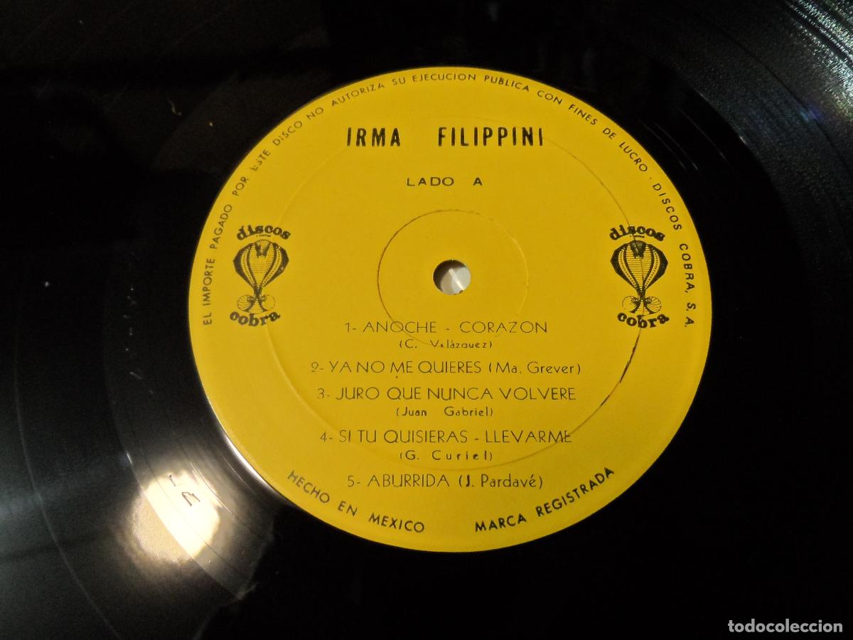 Discos de vinilo: Irma Filippini &ndash; Con Amor... (MEXICO 1987) - Foto 3