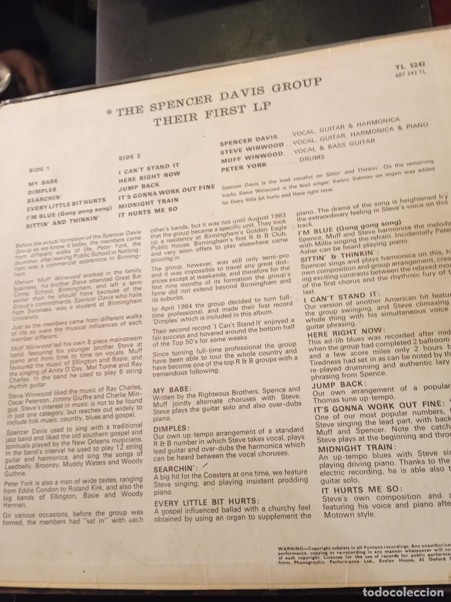 Discos de vinilo: SPENCER DAVIS GROUP- THEIR FIRST LP. LP ORIGINAL UK. - Foto 2