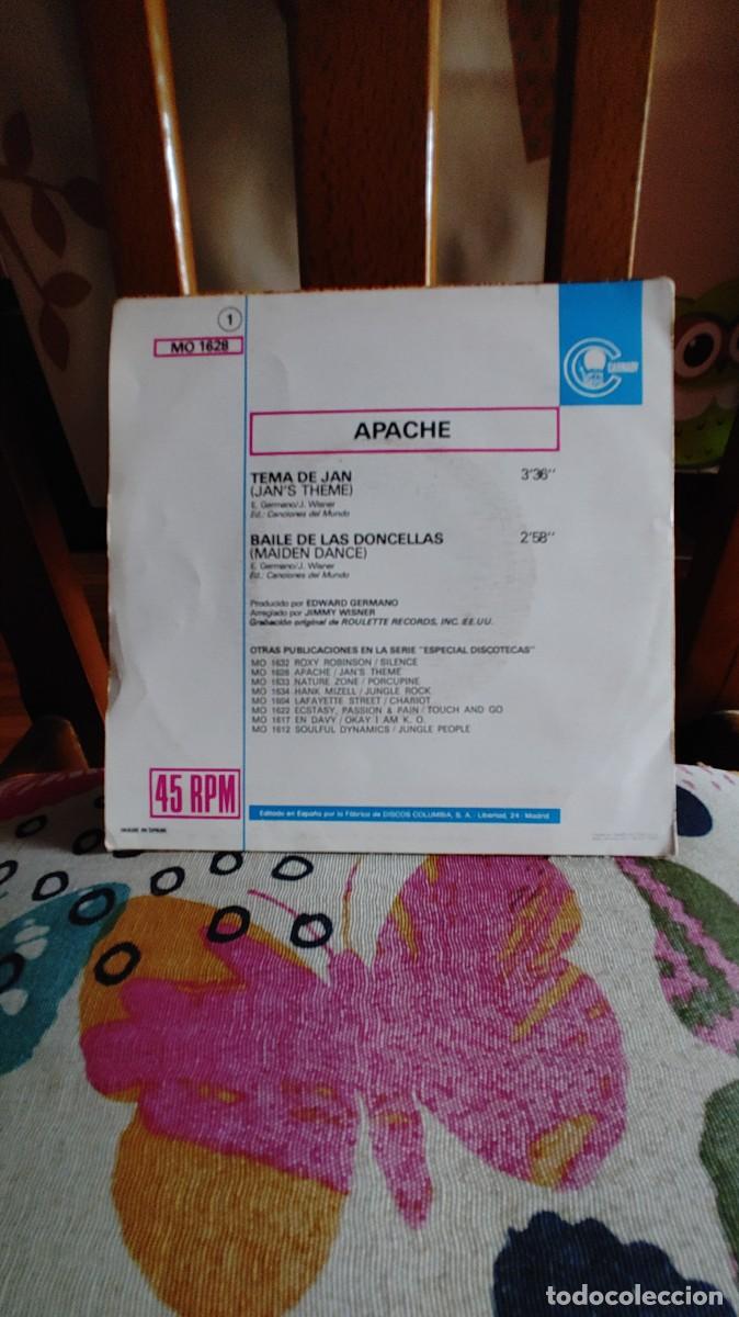 Discos de vinilo: APACHE-SINGLE TEMA DE JAN - Foto 2