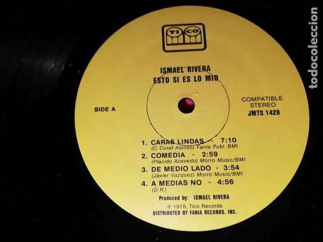 Vinyl records: Ismael Rivera Y Sus Cachimbos Esto Si Es Lo Mio GATEFOLD 1978 LP