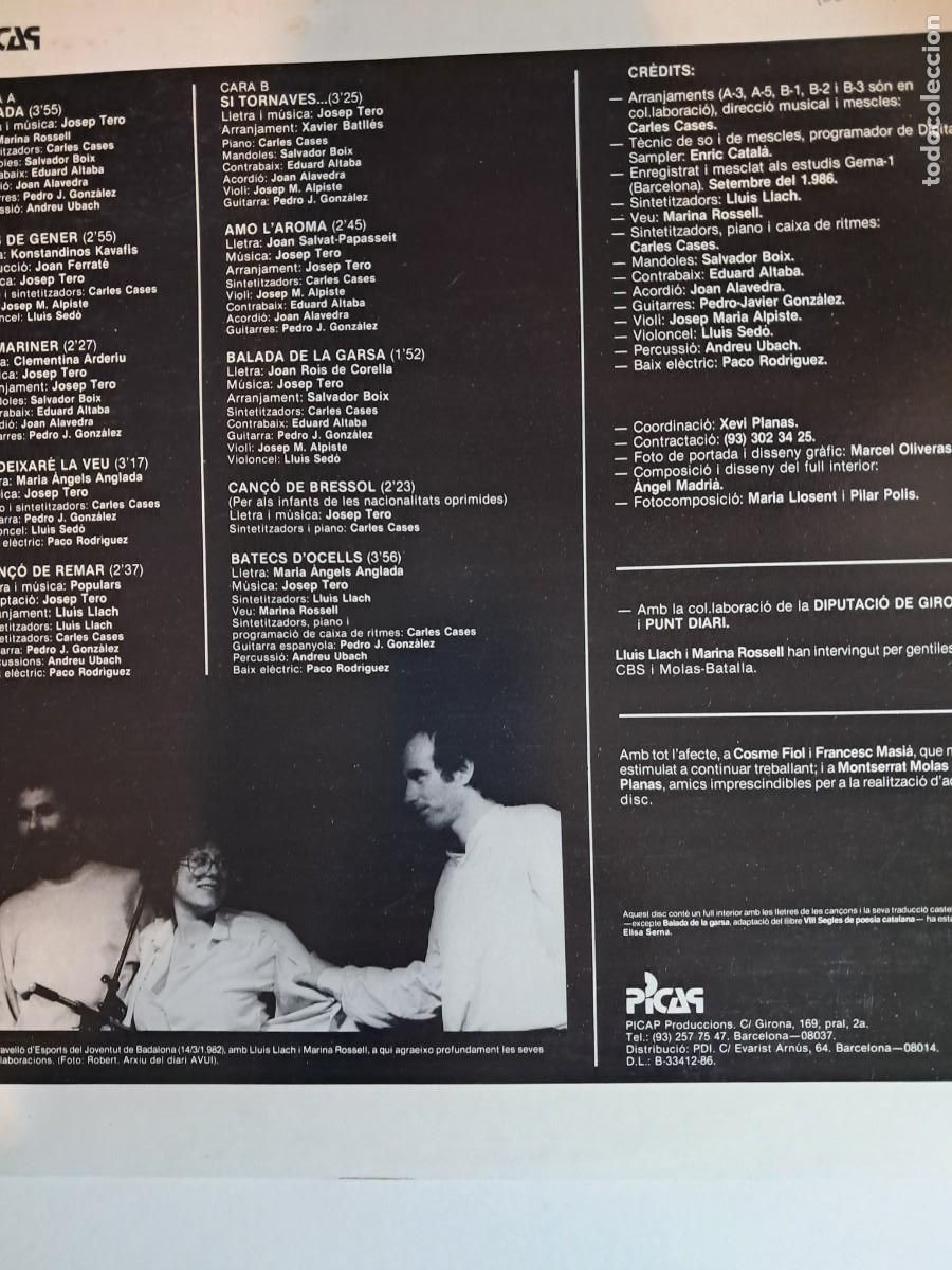 Discos de vinilo: JOSEP TERO, LP &rdquo;Batecs docell&rdquo; - Foto 2