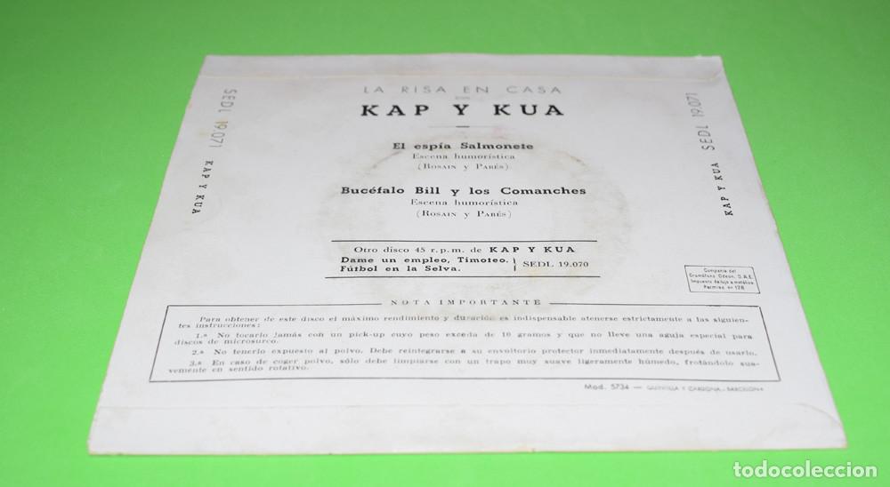Discos de vinilo: Kap Y Kua &ndash; La Risa En Casa - SINGLE 1958 - Foto 2