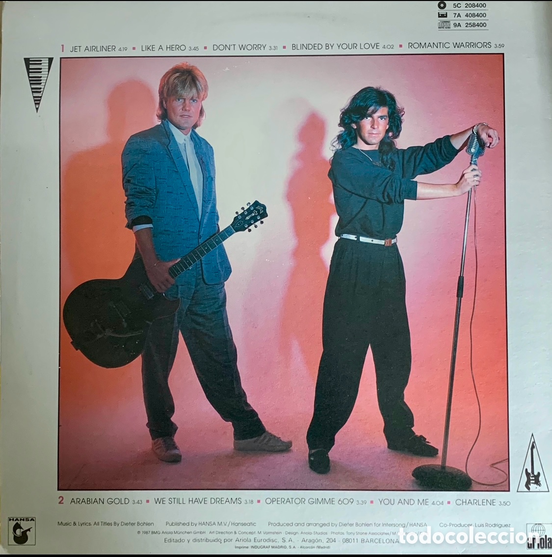 Discos de vinilo: Disco Vinilo LP. The Modern Talking. &ldquo;Romantic Warriors&rdquo;. 1987. - Foto 2