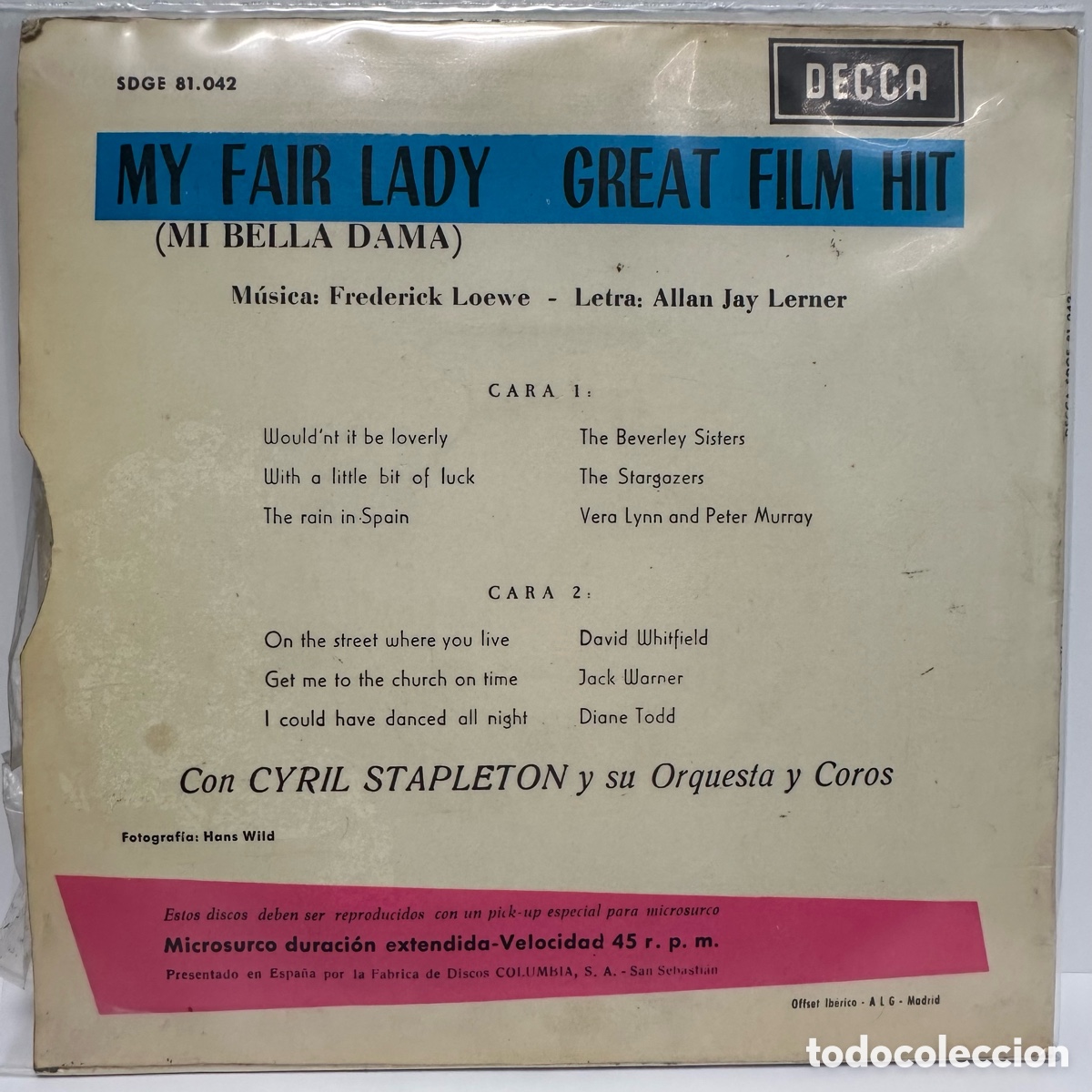 Discos de vinilo: Varios - Mi Bella Dama (My Fair Lady) (7&rdquo;) - Foto 2